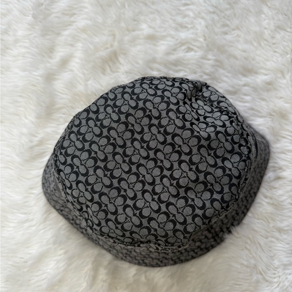 Vintage Coach Womens Signature Jacquard Bucket Hat Size M/L Monogram Y2K Buckle - Picture 5 of 14